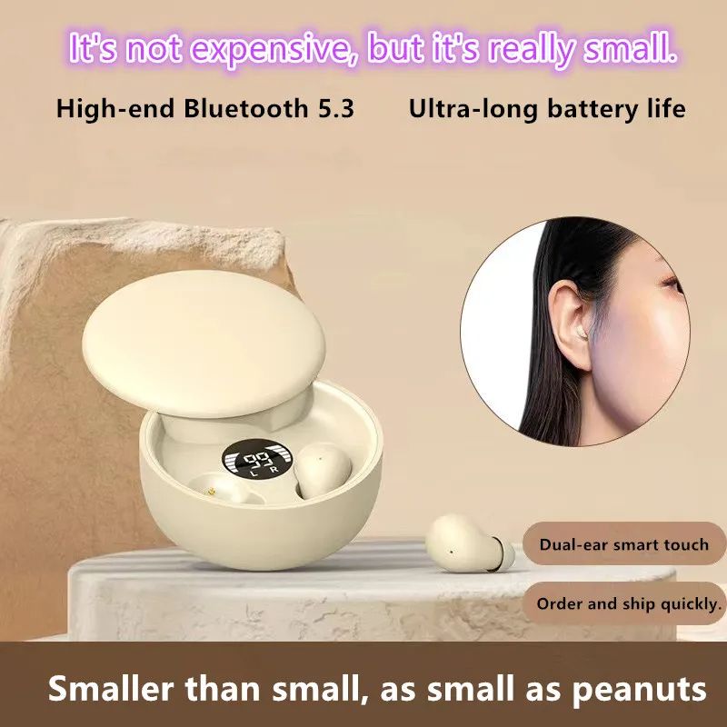 New SK26 Headset sliding wireless Bluetooth 5.4 earphones TWS ultra small super mini sleep invisible Headphones in ear earplugs