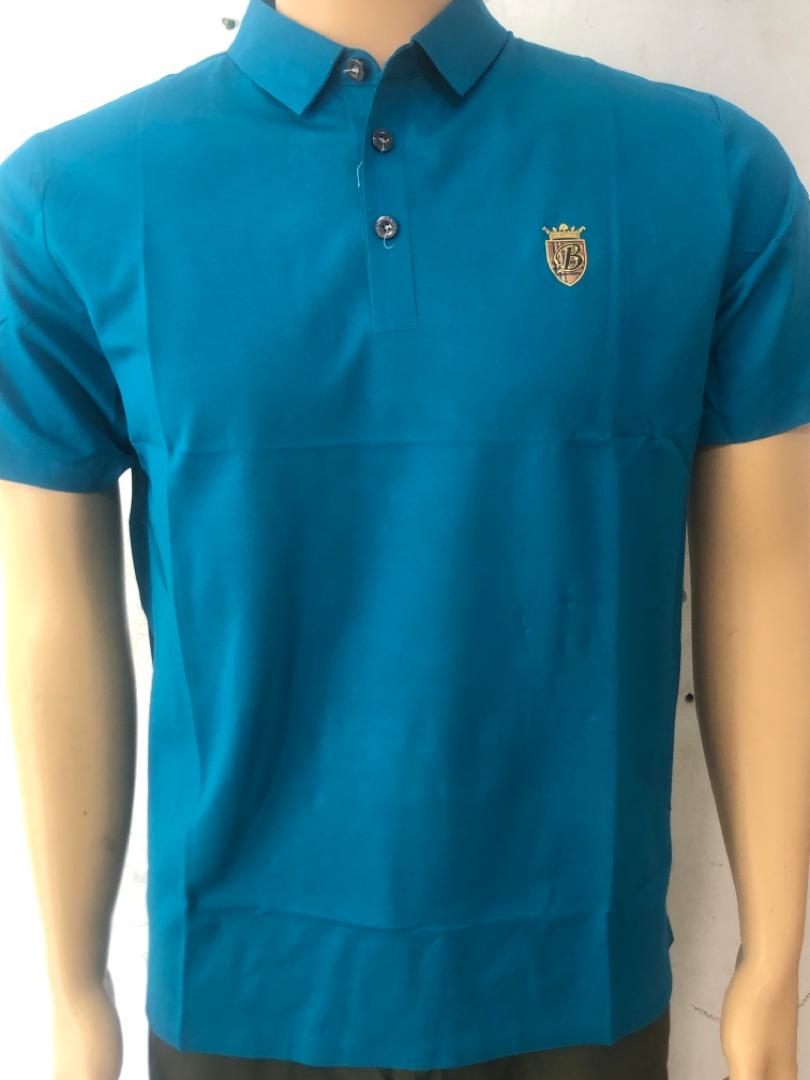 New Apparel Short Sleeve High-End Polo Shirt with Embroidery Men Shirt Men Polo 100% Cotton Lacoste (DARK BLUE)