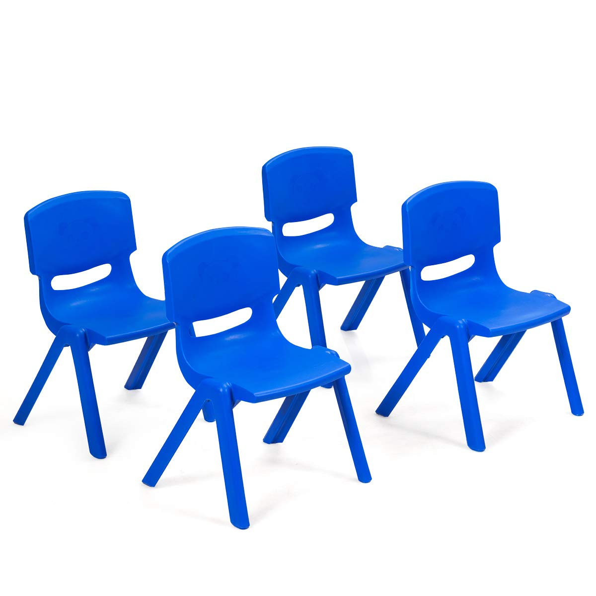 PS-868 12 inch Plastic Stackable Classroom Chairs, Indoor/Outdoor Resin Stack Chairs for Kids
