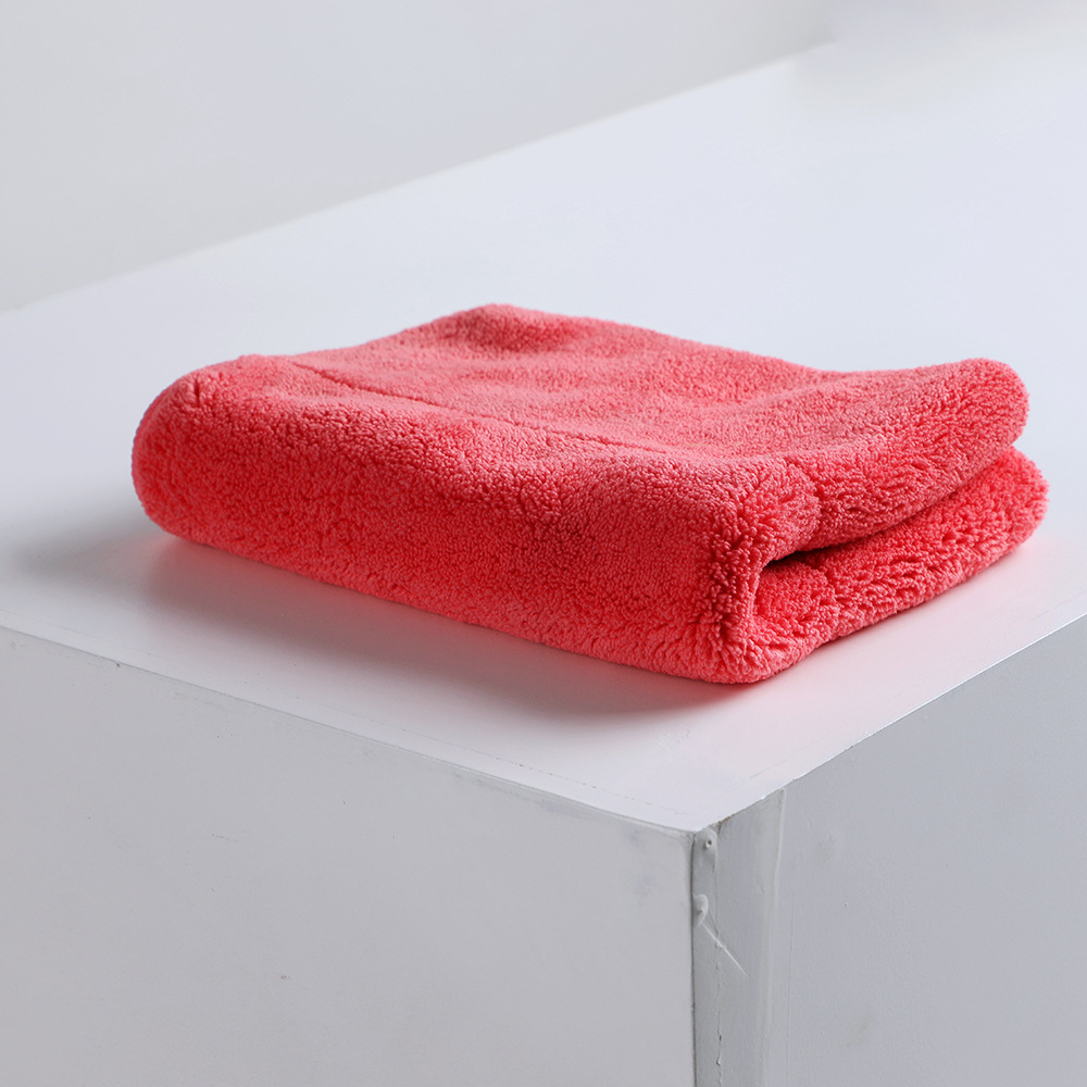 1pcs 30 * 40cm Double Thickened Coral Velvet Microfiber Buffing Dusting Towels Car Cleaning Cloth Floor Rags Family Cleaning
