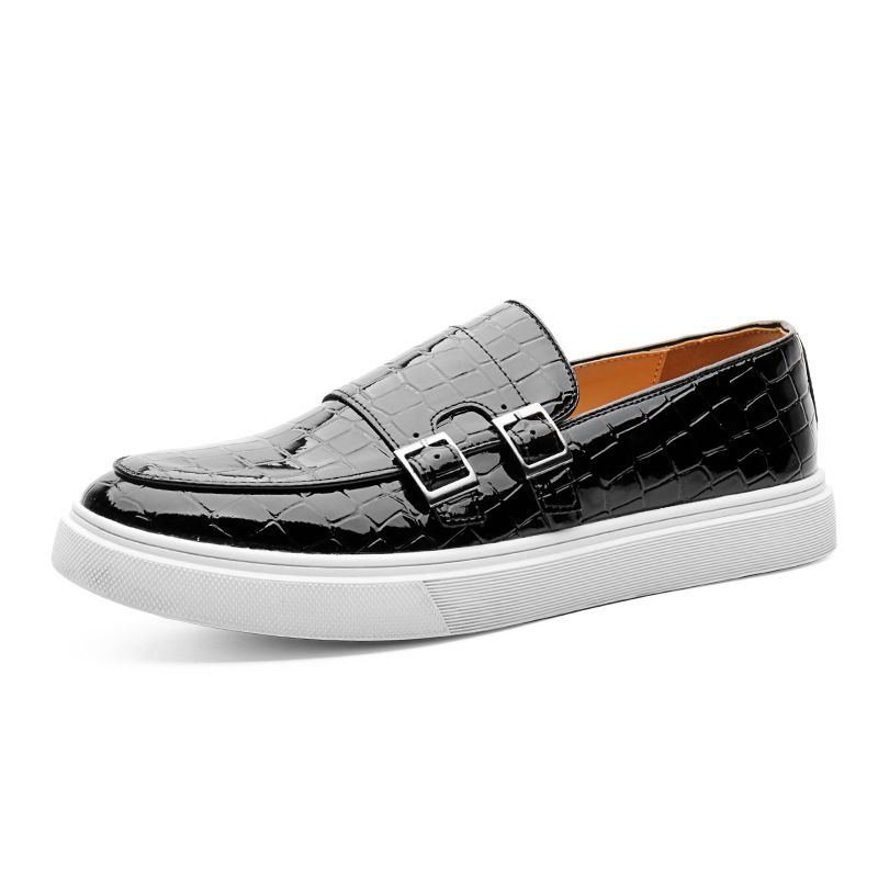 Men's summer breathable 2025 new style casual one-step loafers, men's business formal leather shoesblack