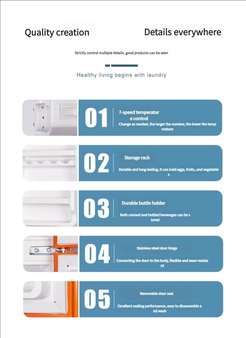 AUX first level energy-saving small refrigerator for home use, small office rental, refrigeration, freezing, antibacterial, low-noise refrigerator