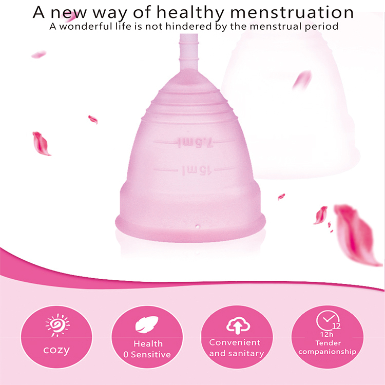 Menstrual Cup Silicone Women's Menstrual Cup Aunt Menstrual Cup Girls' Private Parts Menstrual Period Supplies Sanitary Napkins