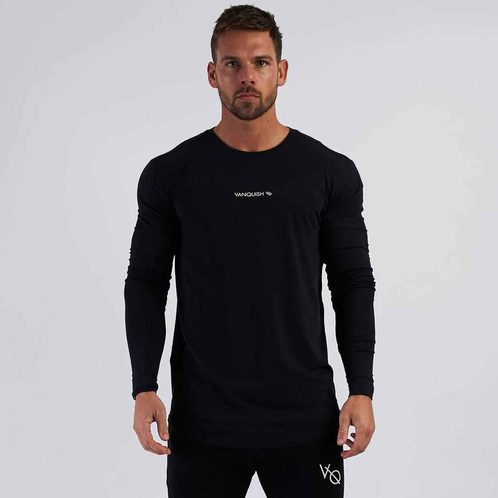 CX6 Men Gym Athletic Wear Running Workout Long Sleeve T-Shirt For Man
