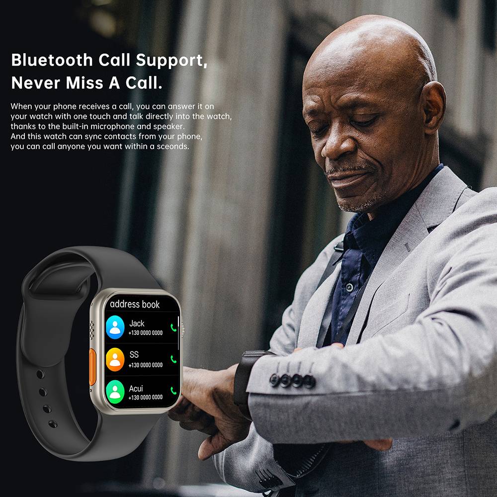 NEW U8 Ultra Smart Watch Ultra Series 8 NFC 49MM Men Women Smartwatch Bluetooth Call Waterproof Wireless Charging HD Screen for Apple