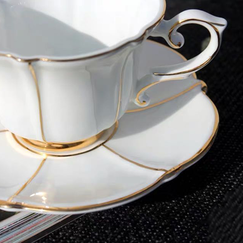 High-end living room ceramic coffee cup and saucer 250ML cup and saucer Phnom Penh cup office water cup hotel gift cup