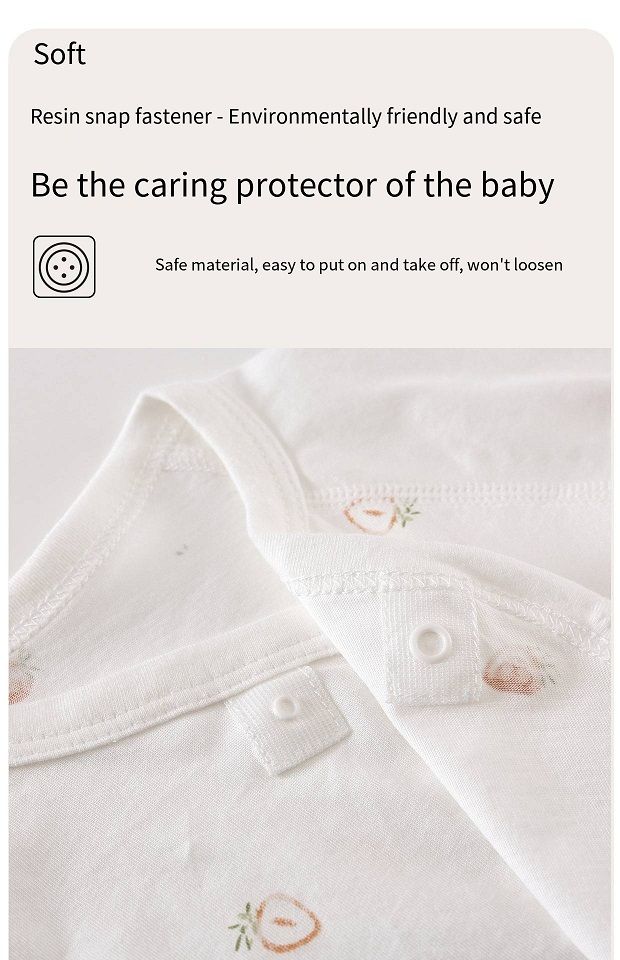 Newborn Ice Ceramic Cotton Kimono Top, No Bone Stitching Baby Half-Back Shirt, Breathable Wrap-Around Top with Magic Tape, Double Belly Protection, 52-59cm