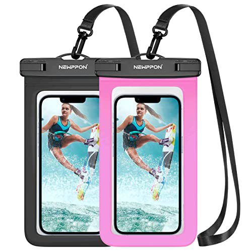 Large waterproof mobile phone bag mobile phone waterproof case swimming hanging neck mobile phone bag touch screen lanyard mobile phone bag universal waterproof dry bag suitable for iPhone 15 14 13 12 Pro Max Plus, Samsung Galaxy Note S23 Ultra underwater mobile phone case, can be used as beach pool waterproof