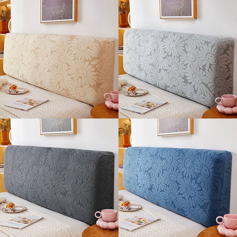 Bedhead Cover Nordic All Inclusive Headboard Cover Dustproof Elastic Jacquard Velvet Headboard Cover Sofa Backrest 1.5m 1.8m Protective Cover