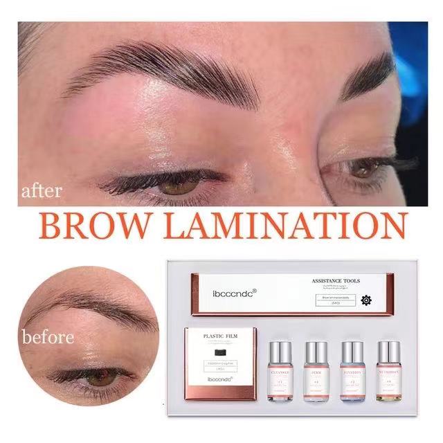 Pro Brow Lift Perming Eyebrow Lifting Brow Lamination Kit with Cling Film Nutrition Keratin Perming Lotion for Home Use 