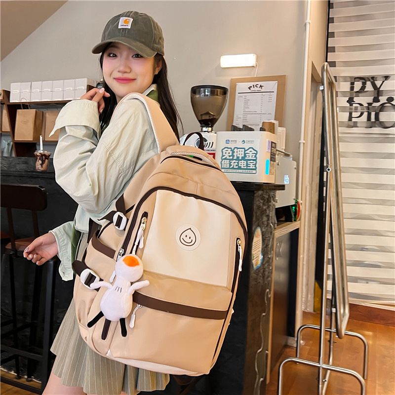 HXY8088 Women's Simple Large-Capacity Backpack Comfortable Breathable Casual Backpack