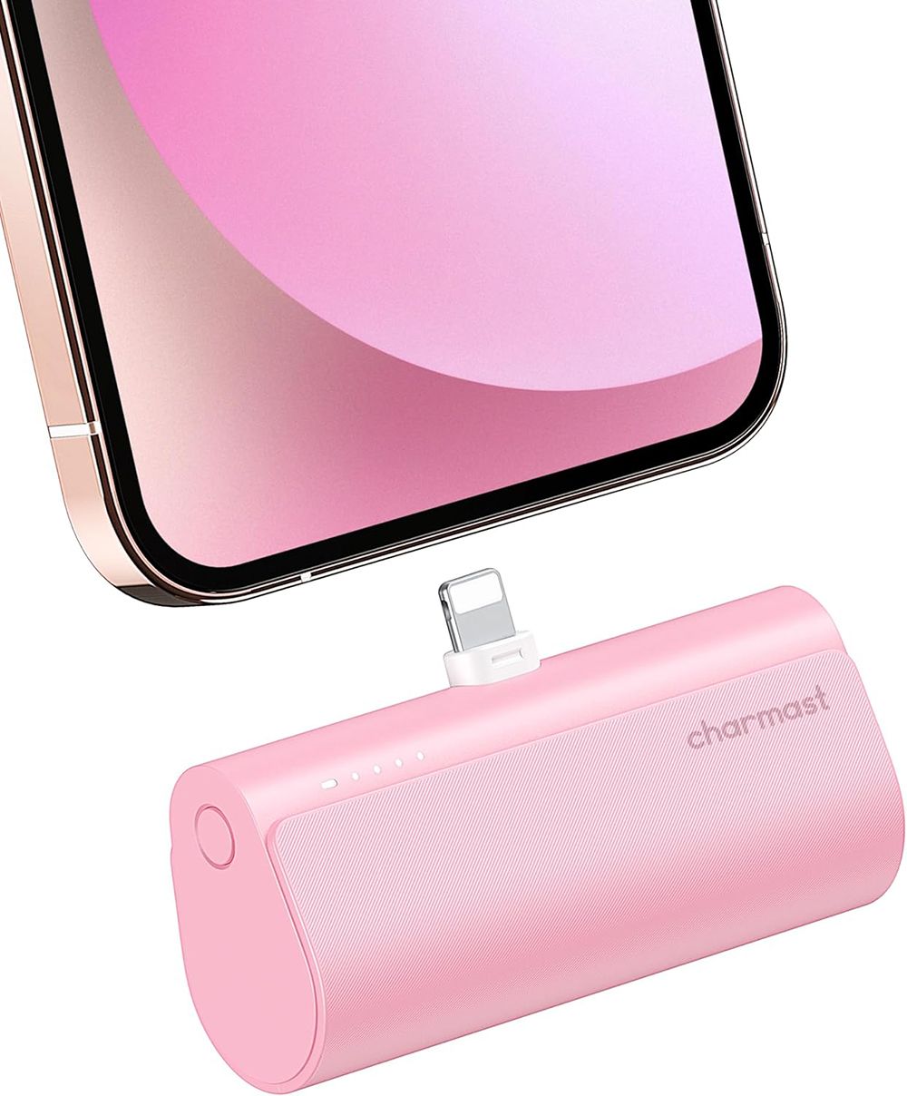 Portable Charger 5200 mAh for iphone Lightning Head, 65% Charged/30min 22.5W Fast Charging Mini Power Bank for iPhone 15 Pro Max/14/13/12/11
