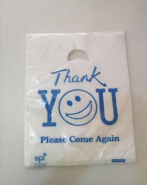 100pcs Set Thank you for the shopping bags Die Cut handle bags for shopping