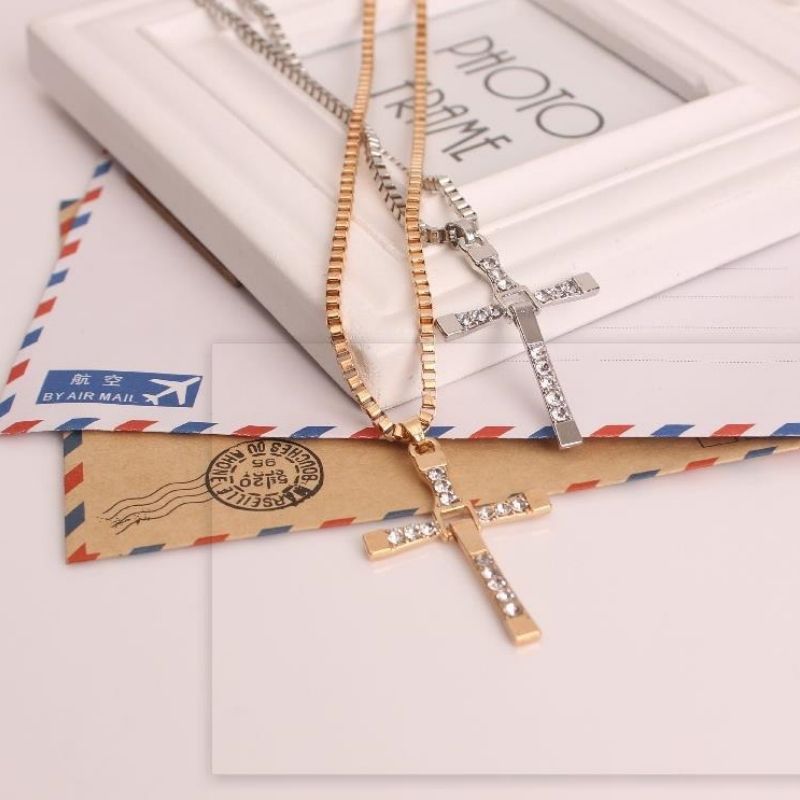 Cross necklace, men's  women's pendant necklace, unisex jewelry free shipping 