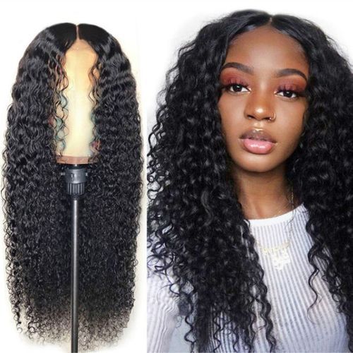 Women's Wig Long Curly Small Curly Hair - Black