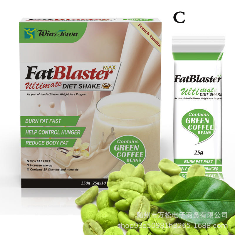 25g*10bags Fat Blaster Diet Shake Meal Fat Blaster Slimming Shake for Meal Replacement Powder Weight Loss Products Tea Detox