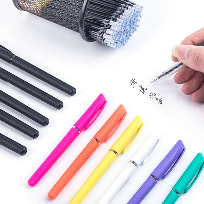 12pcs/box 0.38mm 0.5mm Fountain Pen Candy Color Kawaii Shark Cover Student Practice Ink Pen with A Box