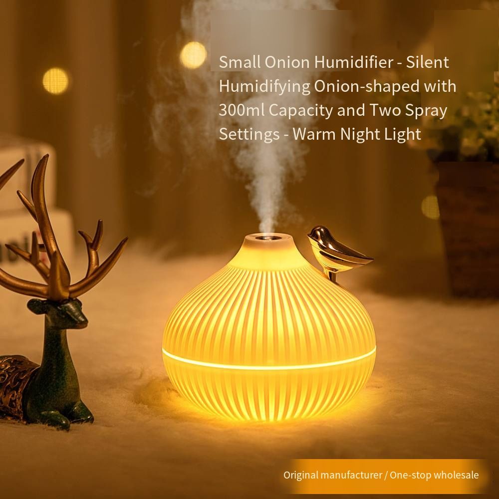 Creative Onion Shaped Humidifier USB Powered Silent Mist Sprayer Portable High Mist Volume Water Replenishment Instrument Desktop Atomizer for Home Office