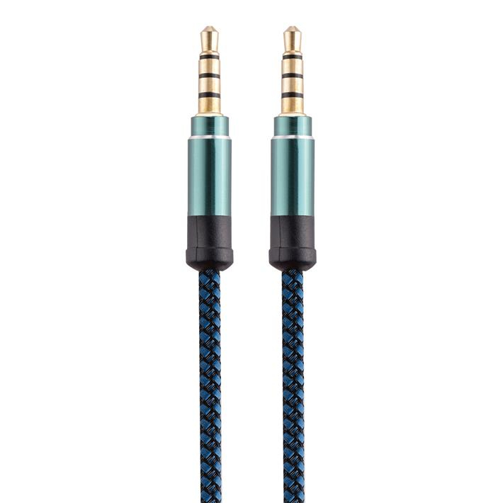 AUX Cable 4 Pole, 3.5mm to 3.5mm Auxiliary Stereo Audio Nylon Braided Aux Cord Compatible Car Home Stereos,Speaker,iPhone iPod iPad,Headphones,Sony