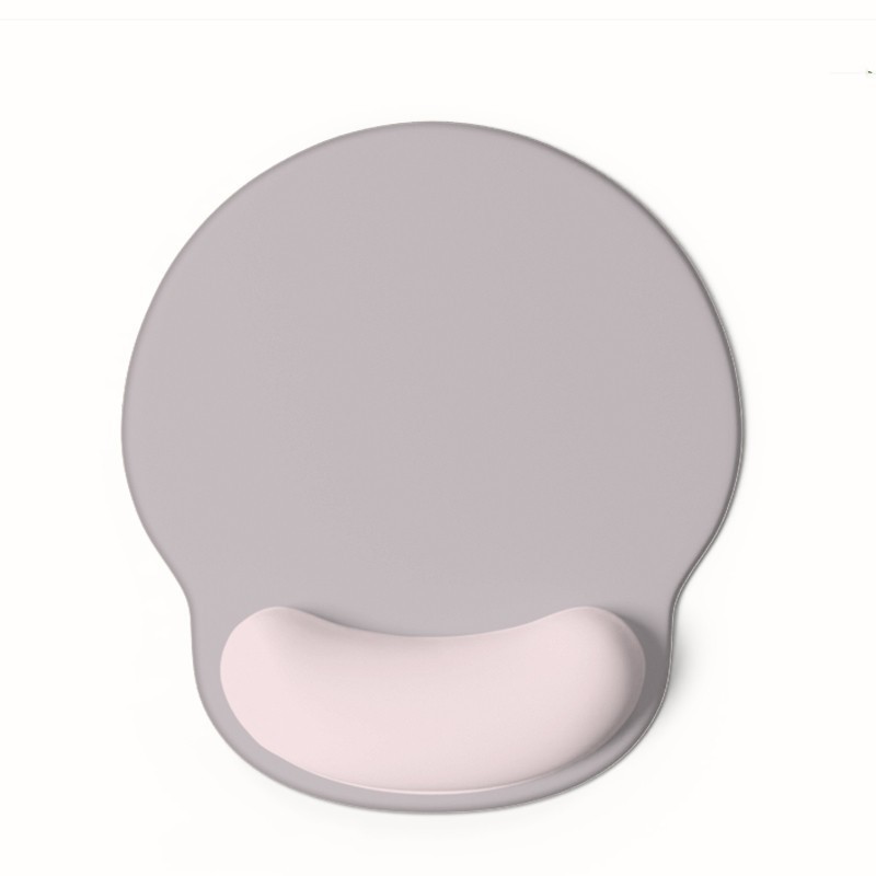 Round Solid Color Minimalist Memory Foam Wrist Rest Mouse Pad, Soft Anti-Fatigue Wrist Support Cushion for Women, Portable Desk Mouse Mat for Office Laptop PC Computer

