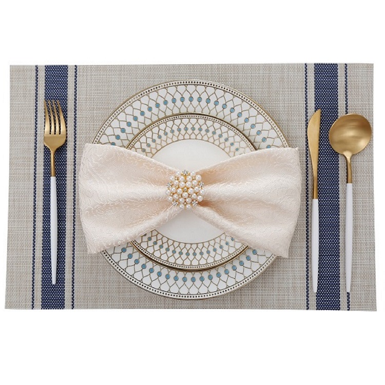 Createshao PVC Vinyl Placemats for Dining Table Set,Heat Resistant Place Mats,Non-Slip Stain Resistant Kitchen Table Place mat
