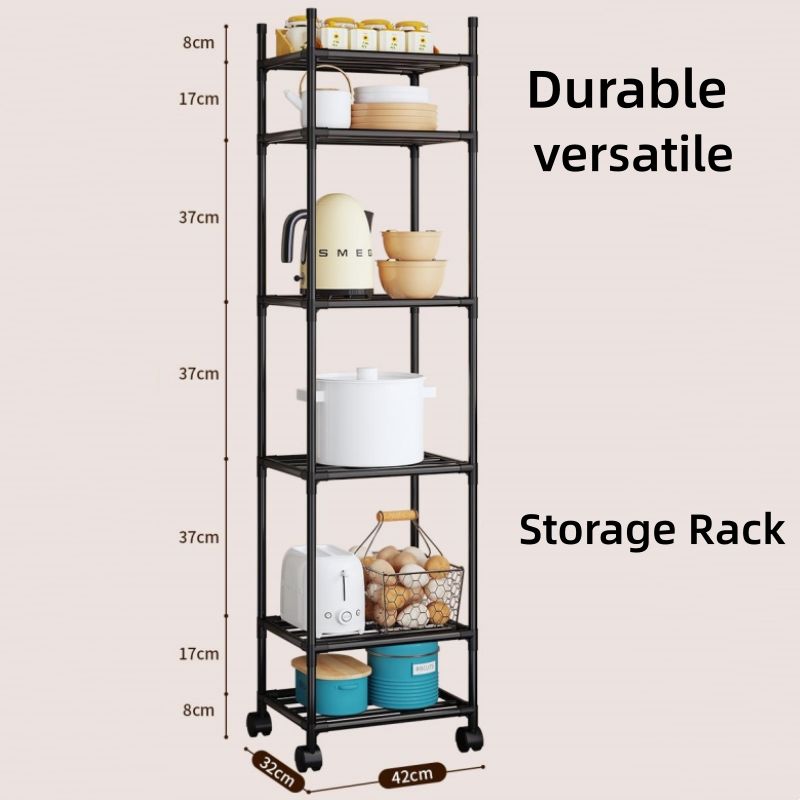 Storage Rack，Multi functional kitchen storage rack,Floor standing multi-layer storage rack,organize shelves,Basket storage rack，Durable，versatile