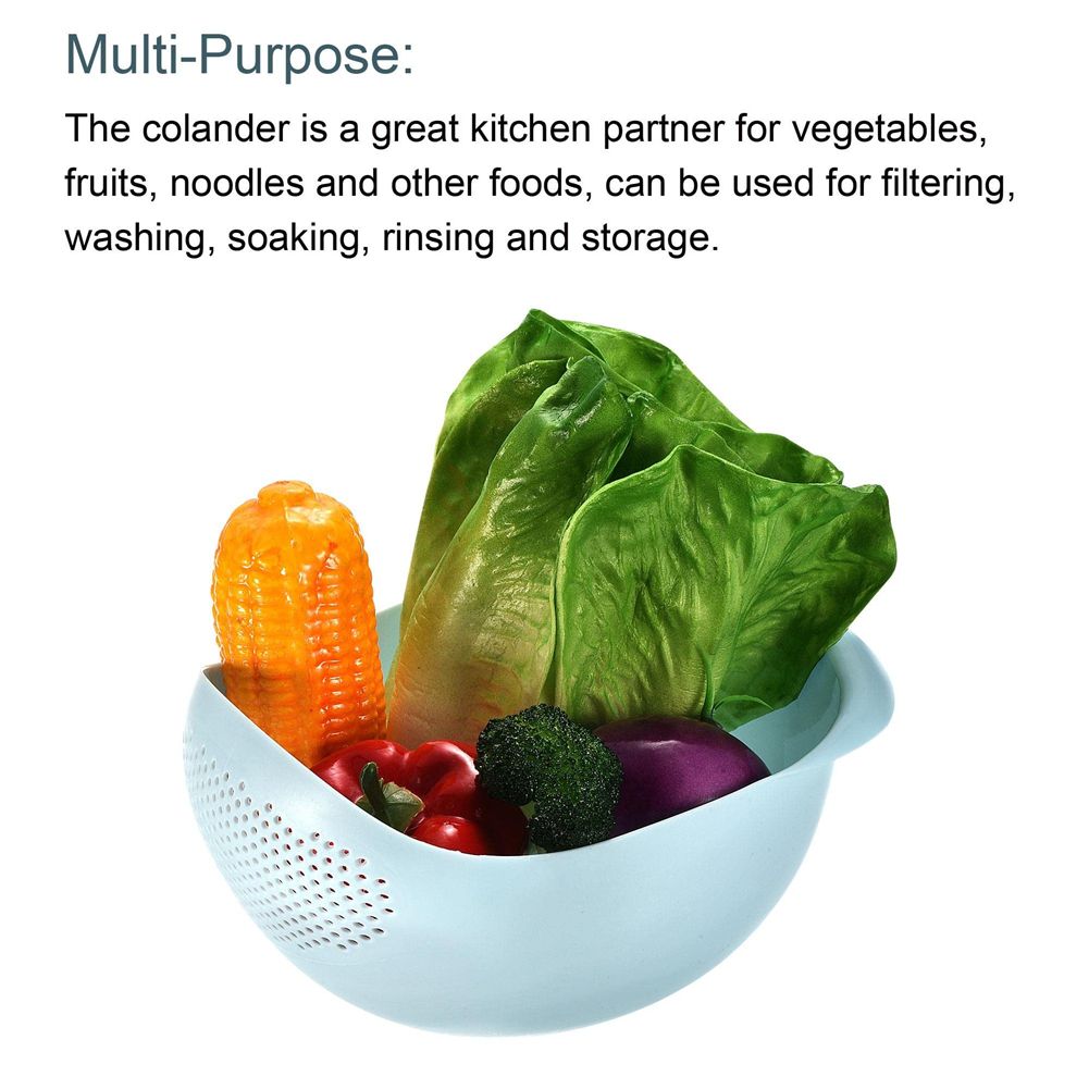 6602 Rice Wash Sieve, Rice Washer Strainers Colander Fruit Washing Bowl, Multipurpose Plastic Fruit Vegetables Drain Basket Kitchen Gadget