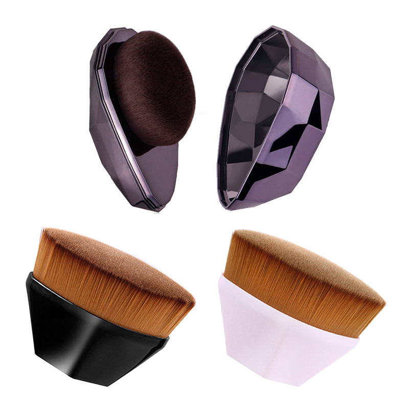9865 Foundation Makeup Brush Flat Top,High-Density, Multi-Functional And Flawless Powder, Mixed Liquid Or Cream Cosmetics,With Carrying Case