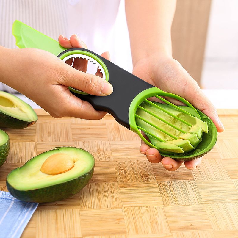 Multifunctional fruit cutter kiwi avocado slicer corer cutter avocado avocado knife three in one