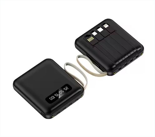 10000mAh Mini Power Bank Fast Charging With Cable 