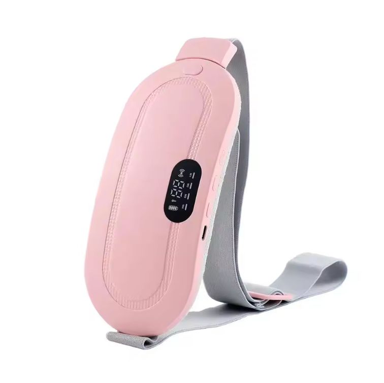 Rechargeable Cordless Waist-Heating Belt Menstrual Belly Pad 3-Speed Massager for Women