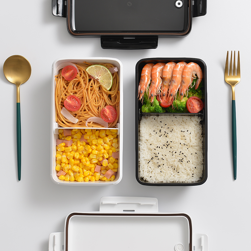 Microwave Heated Bento Box, Leak Proof Lunch Box, On-the-Go Meal Fruit Snack Packing Container