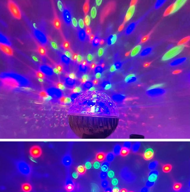 Glory Light Multifunctional Gold 6 Beads Lamp High-Quality Rotating Colorful Golden LED magic Ball Light for Stage Decoration B22