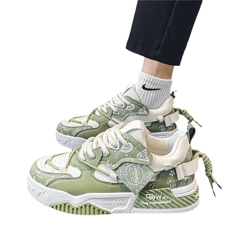 Sneaker Man Shoe Sneaker Boy Men's Shoes New Summer Versatile Flat Shoes Sports Thick Soled Trendy Shoes