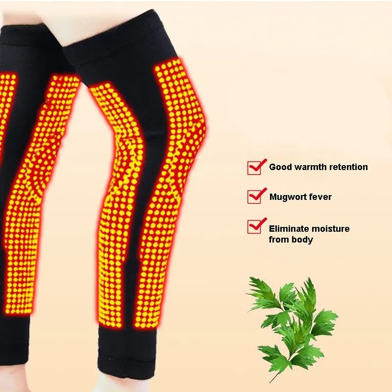 1 Pair Dot Heating Knee Pads Brace Sports Kneepad Tourmaline Knee Support For Arthritis Joint Pain Relief Recovery Unisex