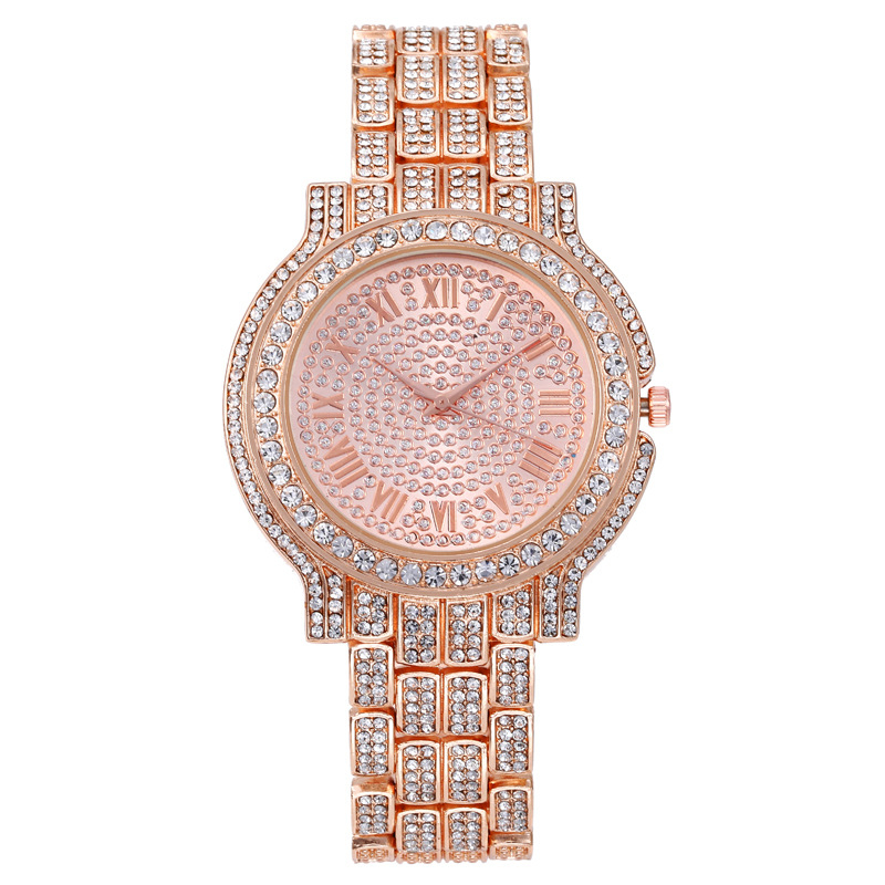 women's diamond-set watch set fashion girl nail bracelet and watch set