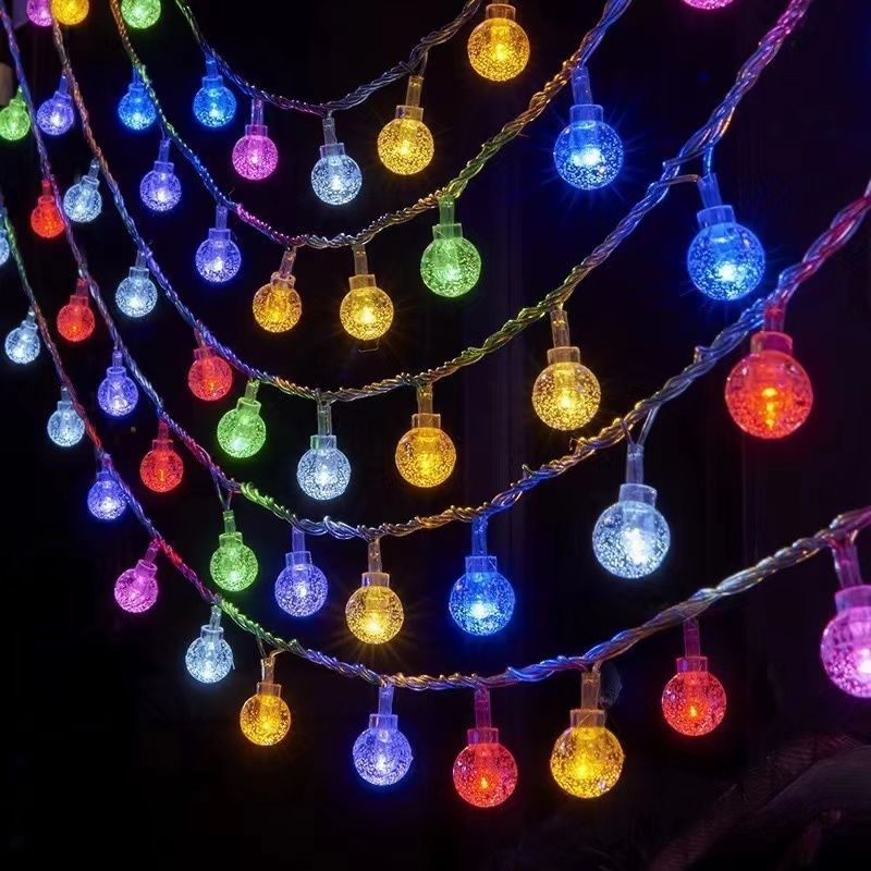 33m 20 LEDs Battery Operated String Lights LED star lights, atmosphere lights, camping lights, ball lights, Christmas birthday decorations, bedroom decorative lights.Ball (Multicolor)