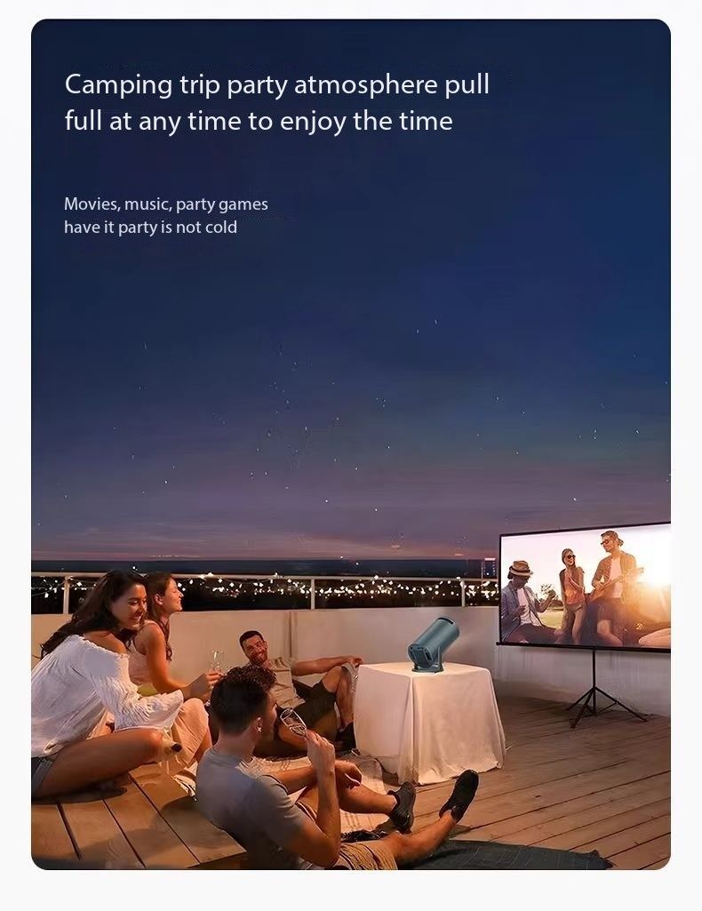 Mini Projector,Smart Projector,4K Projector with Wifi 6 and Bluetooth 5,Portable Projector with Android 11, Automatic Keystone Correction,180 Degree,130 Inch Display