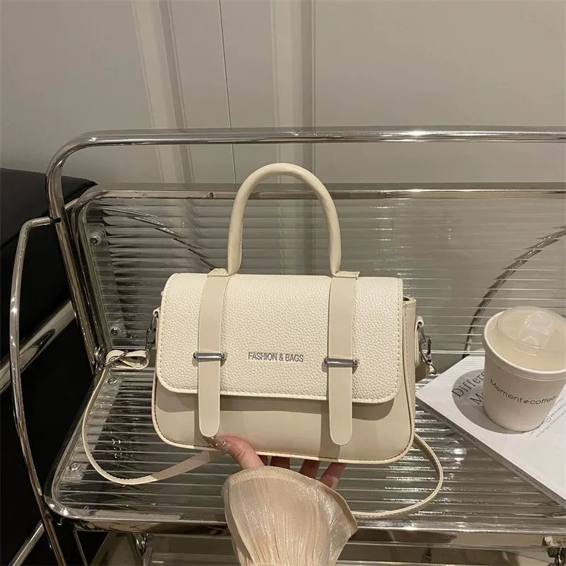 Niche Design Box Bag Trendy Versatile Shoulder Bag Fashion Crossbody Textured Handheld Mini Square Bag
