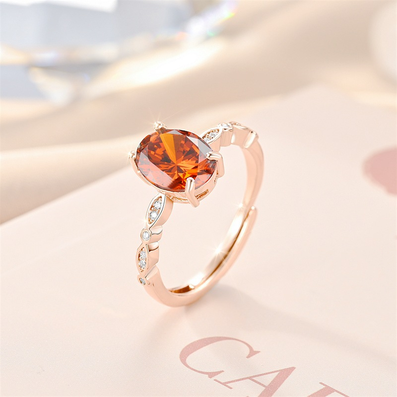 Crystal Cubic Zircon Women Ring Princess Wedding Punk Band Rose Gold Color Female Finger Ring Engagement Party