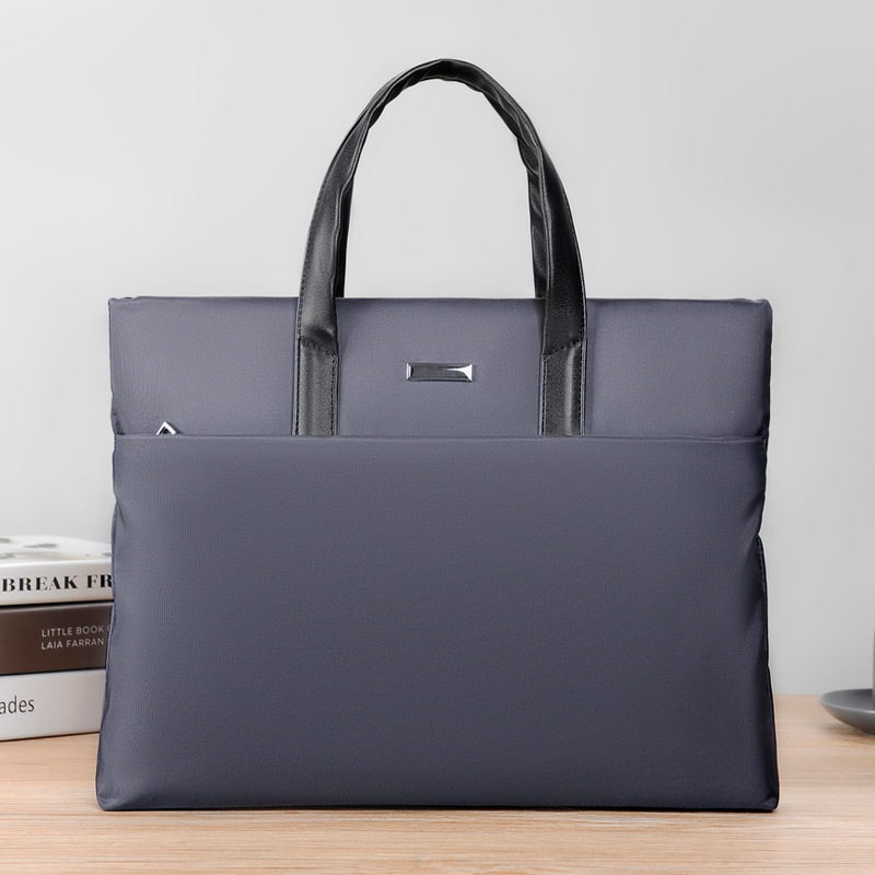 230 Men's Solid Color Business Briefcase Casual Lightweight Handbag
