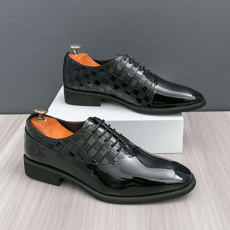 Men Patent Leather Formal Shoes Man Luxury Elegant Dress Shoe Male Footwears The Suit For Official Office Wedding Party Business