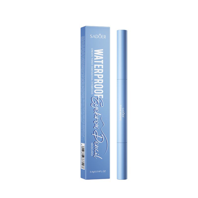 SADOER waterproof eyebrow pencil double head waterproof no smudge anti-sweat eyebrow brush pen makeup