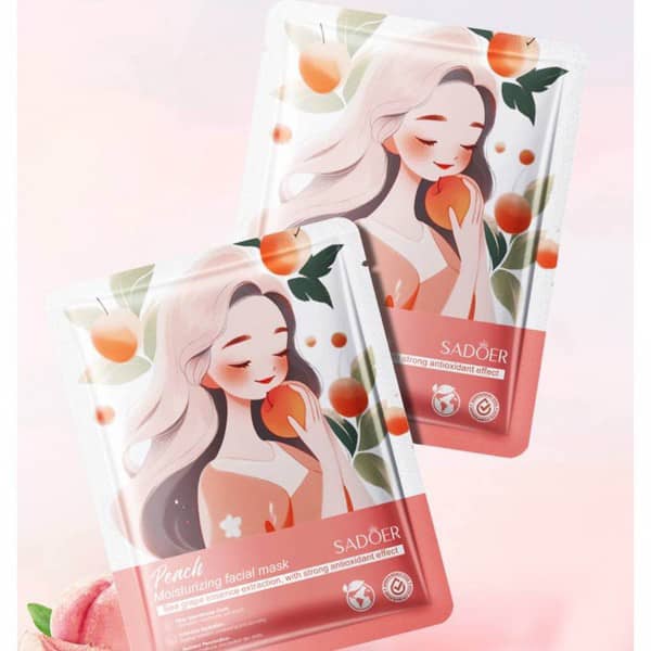 SADOER Fruits & Flowers, Rose, Aloe Vera, Blueberry ,Strawberry ,Honey, Peach ,Avocado ,Coconut, Moisturizing Nourishing Whitening Beauty Moisturizing Skin Care MaskPEACH