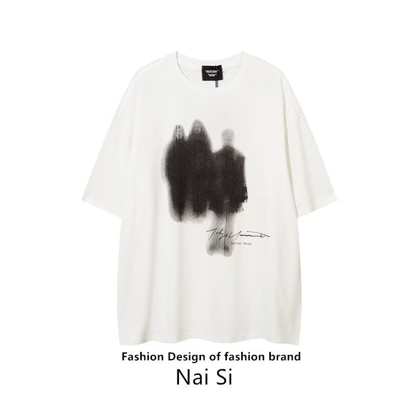 kw-WT629 Crew-neck printed t-shirts casual cotton printing t-shirts good quality print men t-shirt