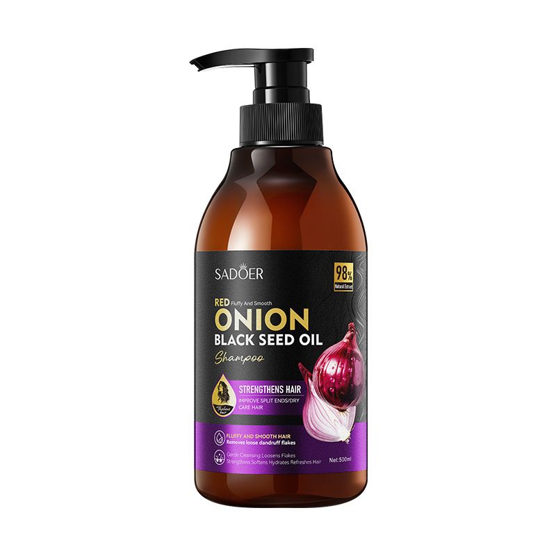 SADOER Onion Black Seed Oil Fluffy Shampoo Nourishing Anti-Dandruff Shampoo