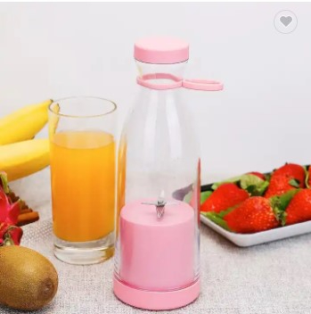 Rechargeable Mixer Fresh Fruit Juicer Blue/Pink USB Portable Juice Bottle Mini Fast Electric Blender Smoothie 380ml Juicer