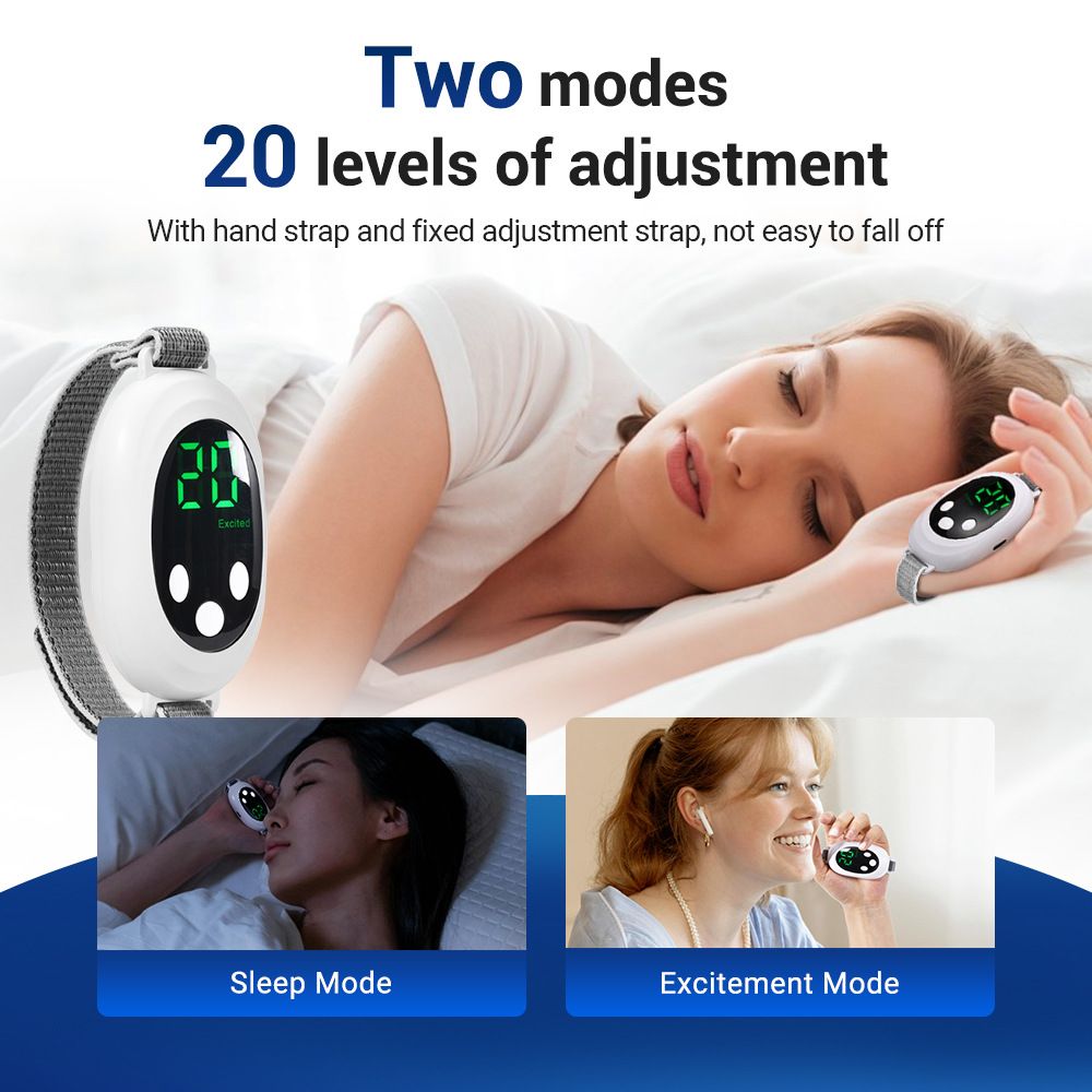 New Handheld Intelligent Sleep Instrument with Digital Display, EMS Micro-current Pulse Sleep Aid Device, White Noise Relaxing Machine
