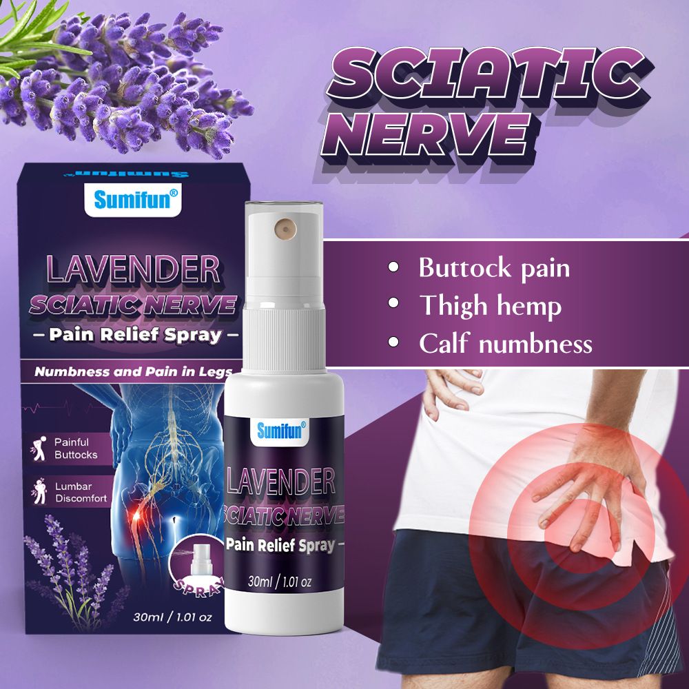 Sumifun New Sciatica Care Spray | Muscles & Joints Soothing Pain Relief Liquid | Natural Herbal Penetrating Health Care Spray for Waist, Back, Legs & Body Discomfort
