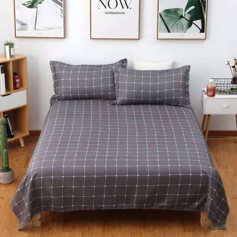 Bed Sheet Bedding 3-piece set CRRSHOP home Bed sheet + 2 pillowcases Skin friendly brushed bed sheets, pillowcases, single and double sets